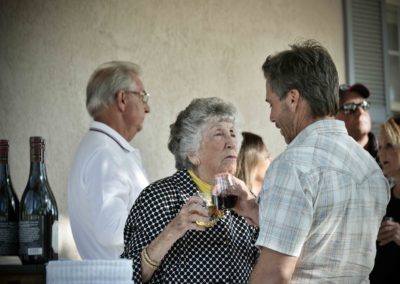 Carol Harris with attendees at Bo-Bett Farm