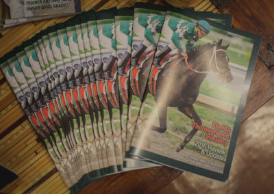 stack of Florida Thoroughbred Industry Magazines