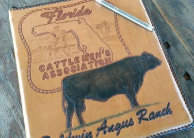 A folder from Baldwin Angus Ranch