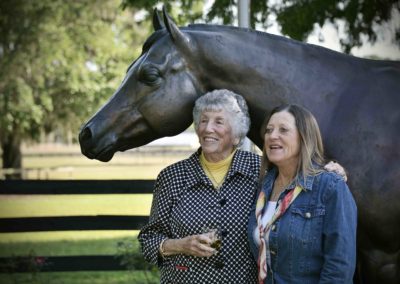 Carol Harris with attendees at Bo-Bett Farm