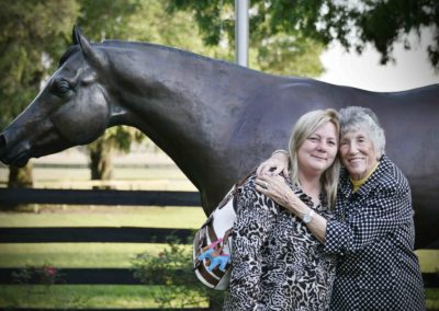 Carol Harris with attendees at Bo-Bett Farm