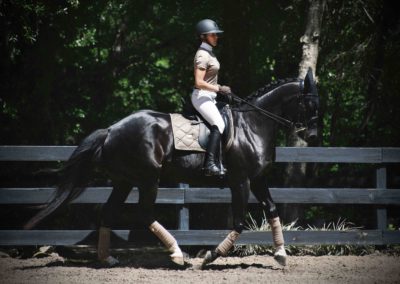 A woman on a horse