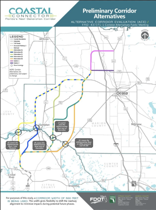 A map of the turnpike plans