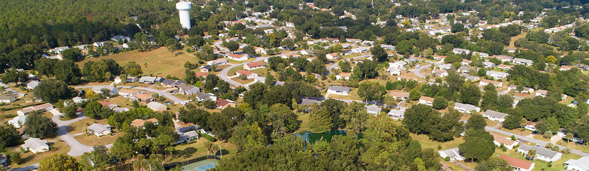 An aerial view at Oak Run.