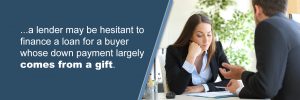 Lenders and gift down payment money
