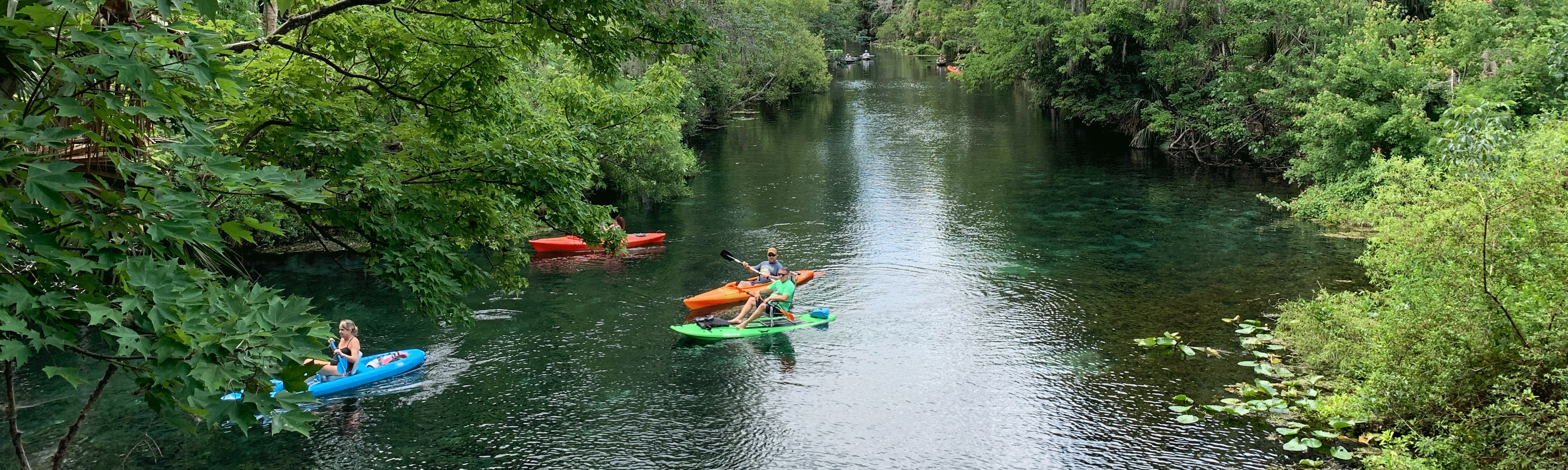 Kayakers on the Silver River in Ocala