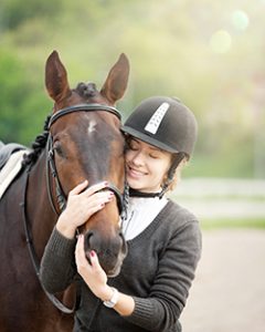 A woman and her horse.