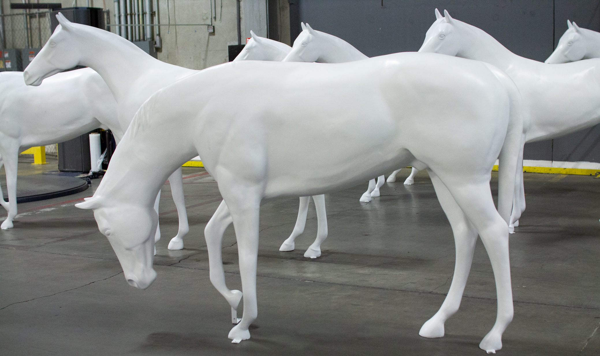 Another view of the Horse Fever Horses before painting.