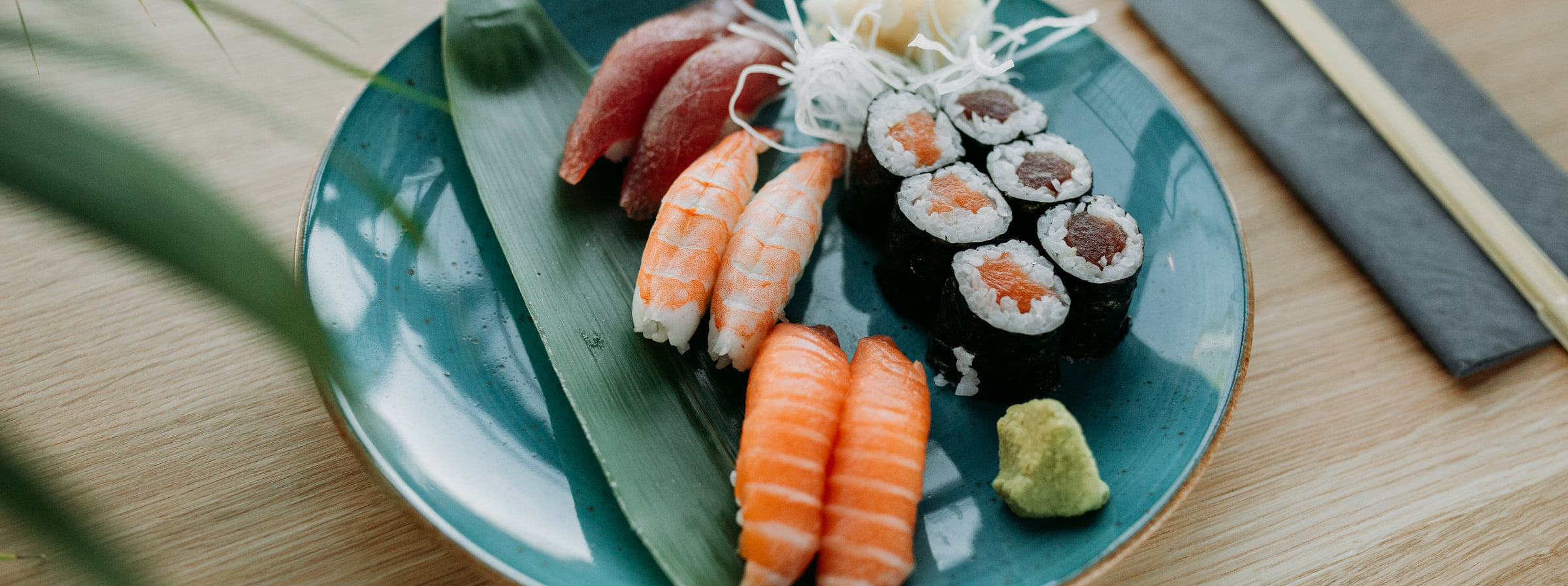 A stunning selection of sushi.