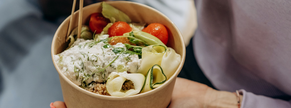 A delicious bowl of fresh foods.