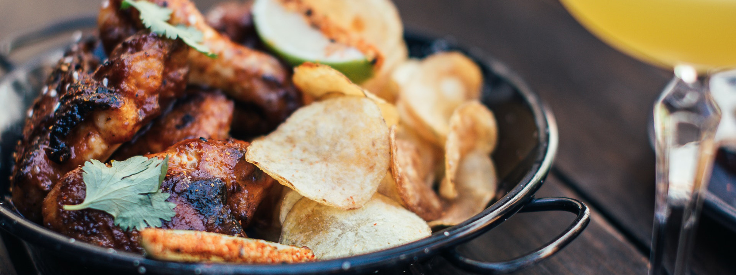 A plate heaped with traditional southern fare.