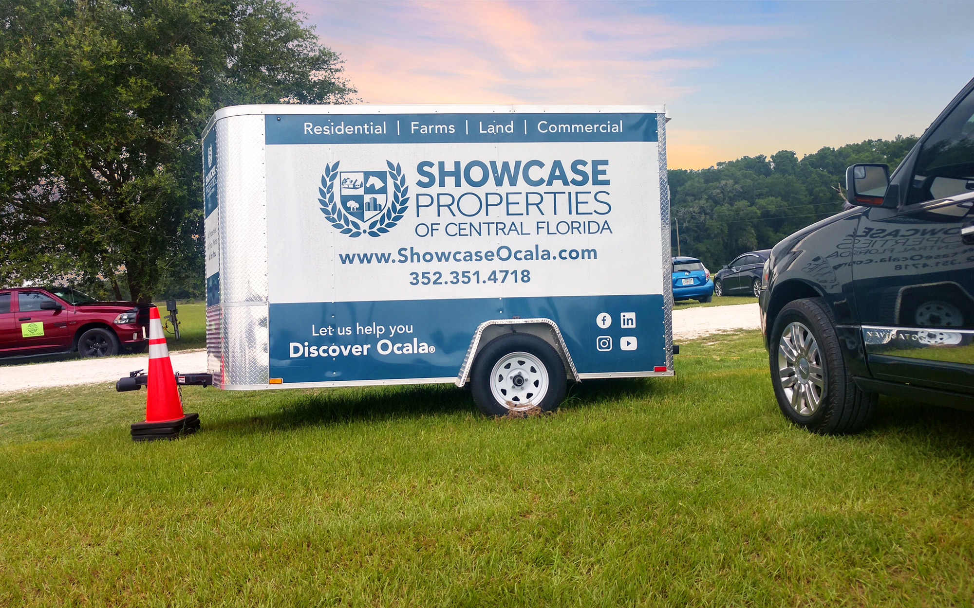 The Showcase Properties trailer at the Florida Horse Park