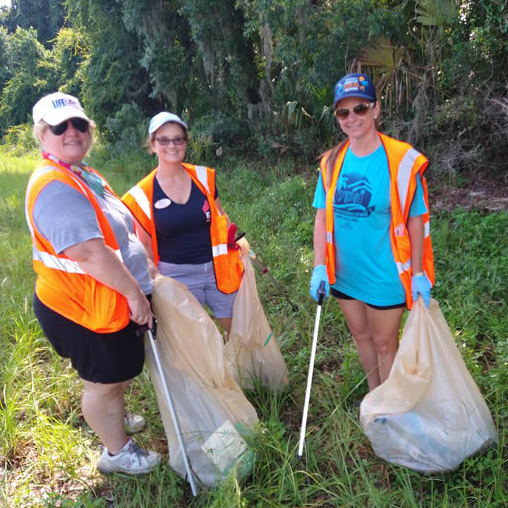 Volunteers geared and ready for clean-up.