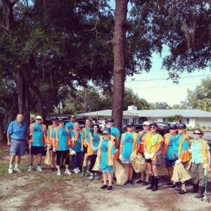 The group of volunteers.