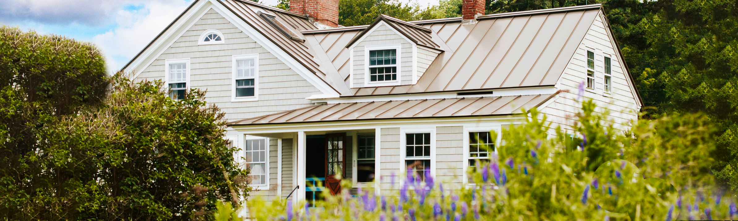 A beautiful home with privacy landscaping.