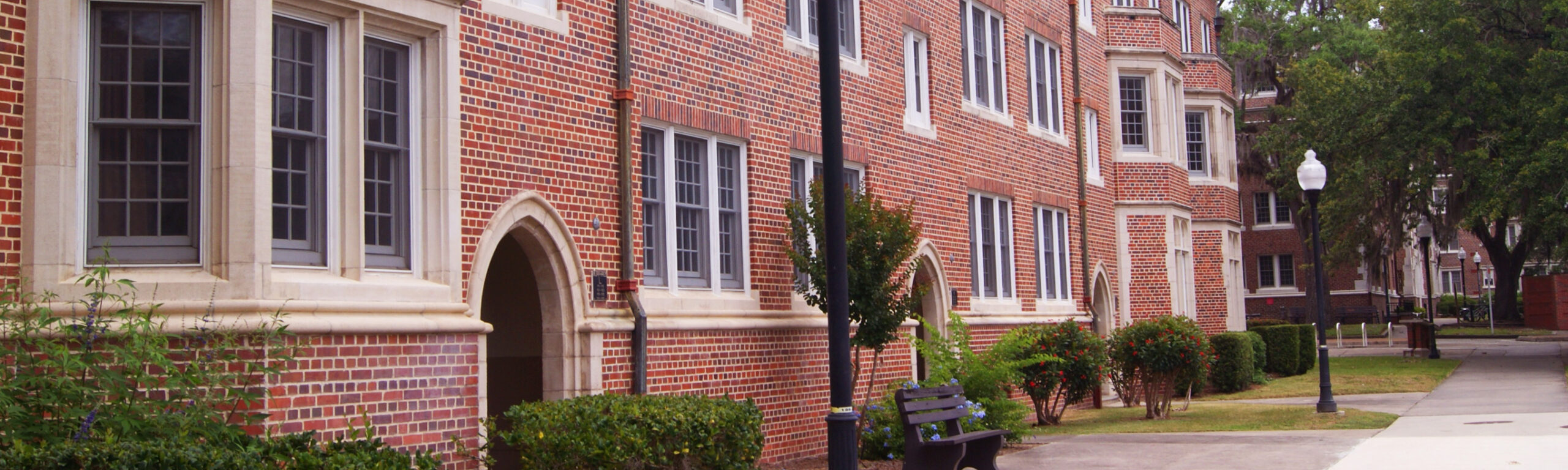 Walking through the campus at the University of Florida