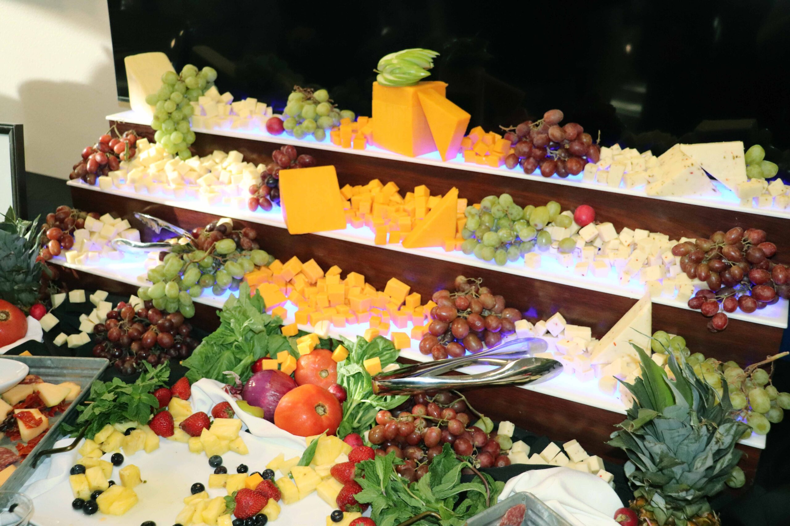 The bountiful spread at the Elevation 89 opening event.