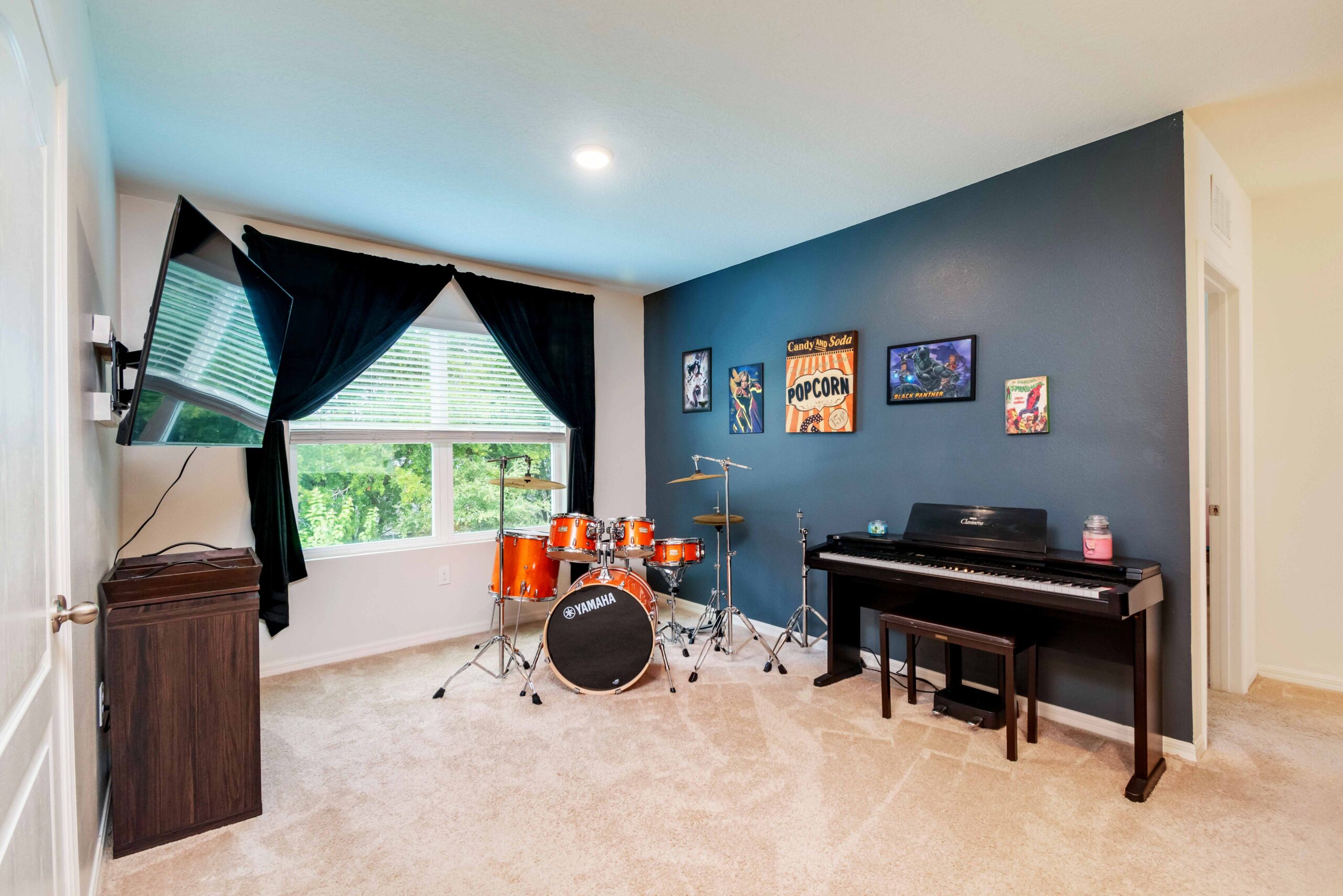 An invitingly staged room in Heather's home.
