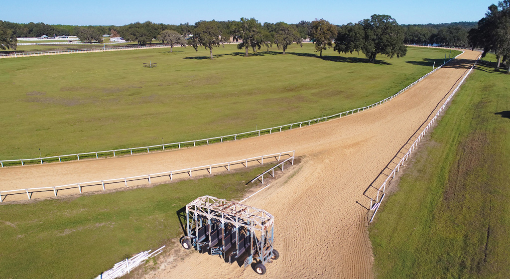 The track at Equels Racing and Training Center.