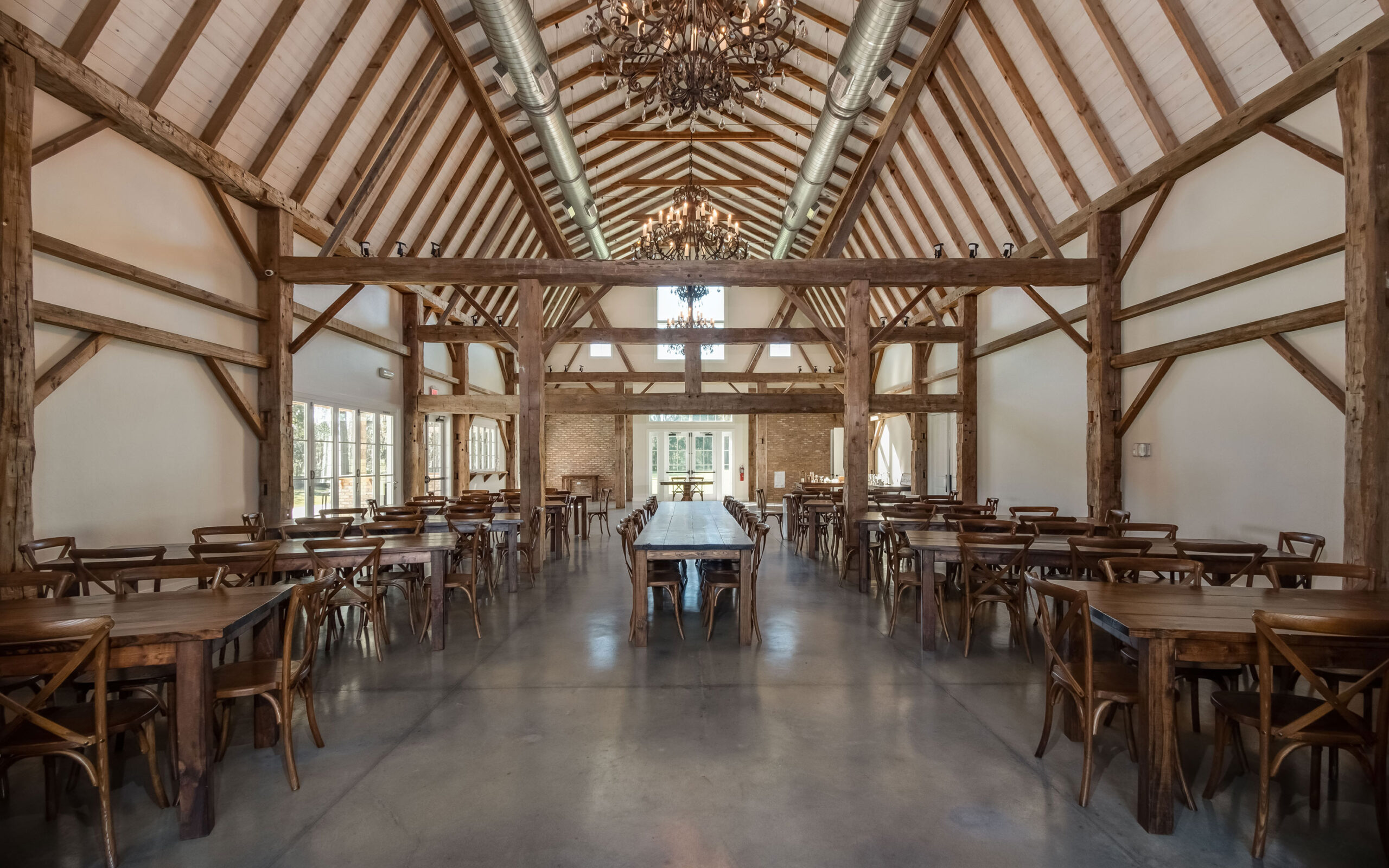 The interior of the events barn at Protea.