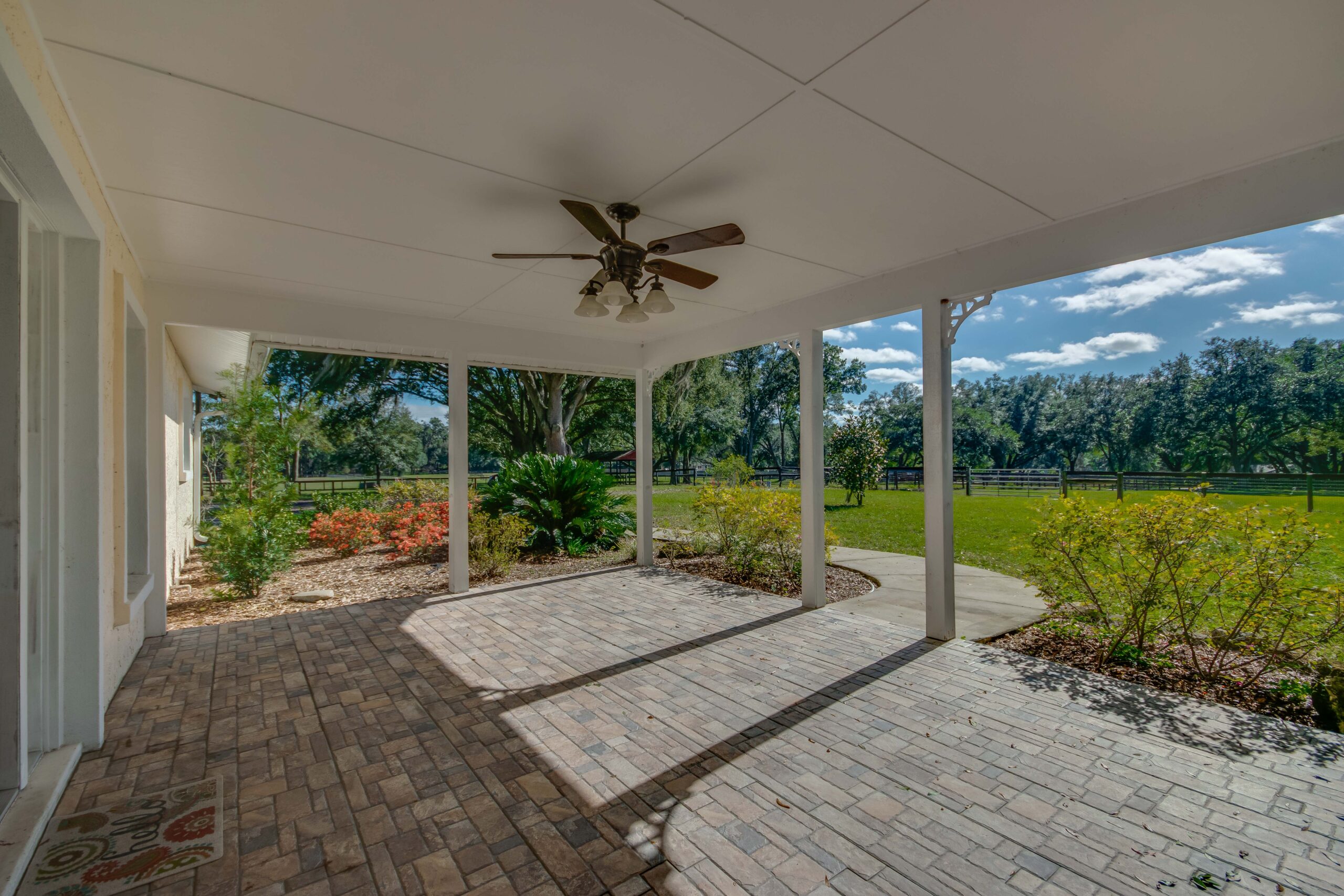 A view from the expansive porch at Horse Park Lane