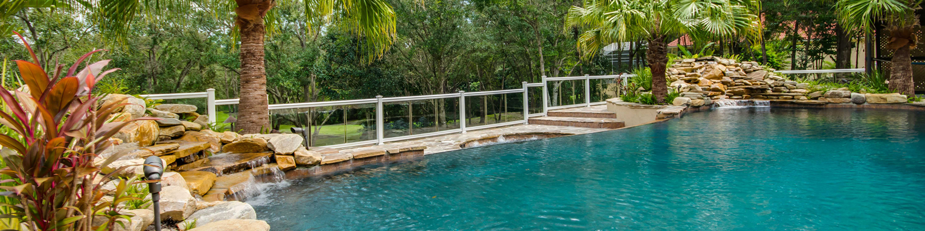 A beautiful pool with grotto.