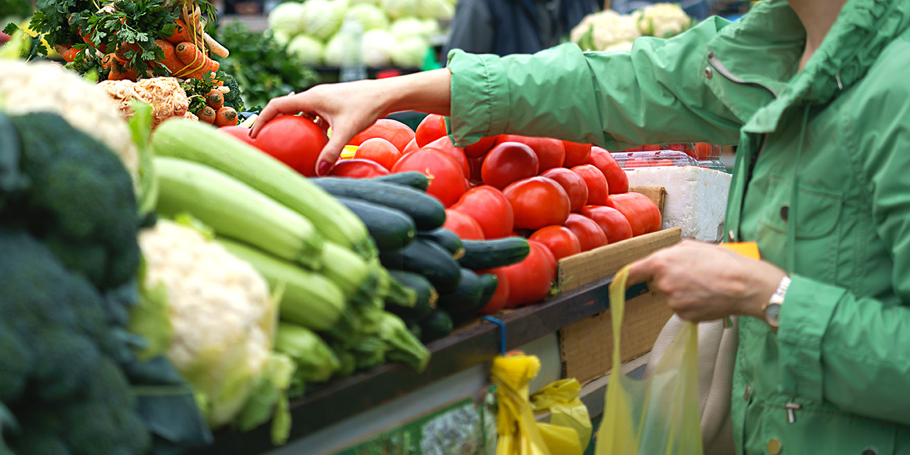 A shopper at the Ocala Downtown Market