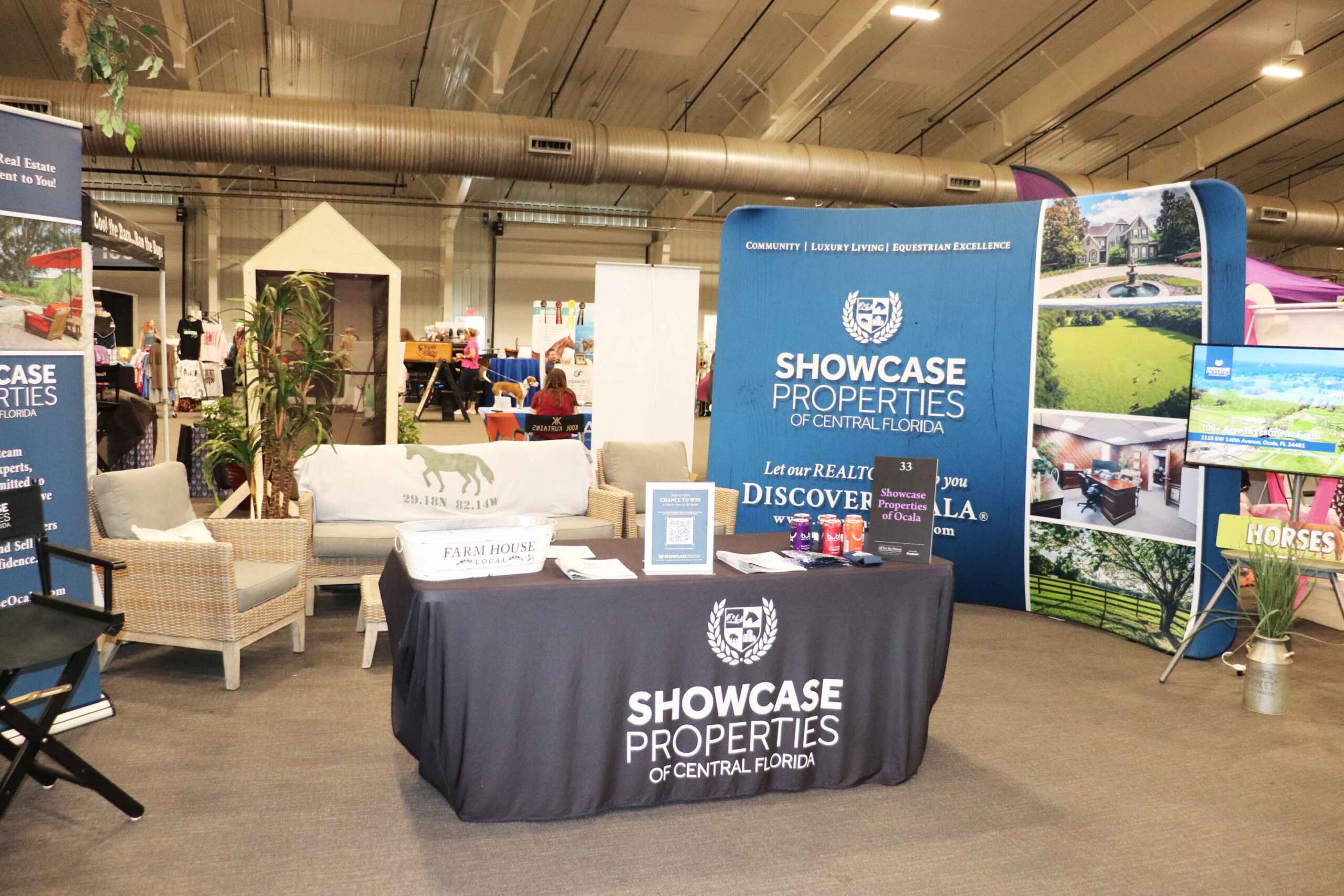The Showcase booth at the Equine expo