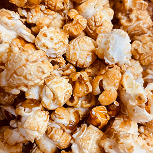 Caramel coated popcorn