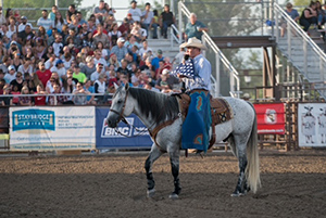 Andy Seiler on horseback