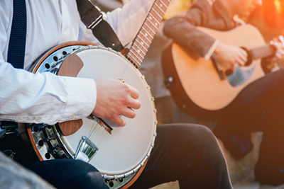 musicians playing bluegrass music