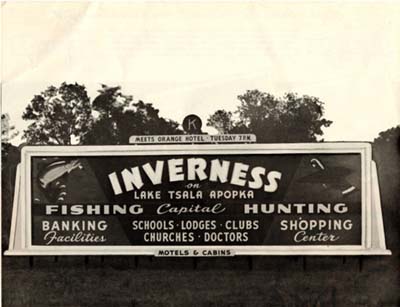 Advertisement for Inverness Highlands in Inverness, Florida, ca. 1960