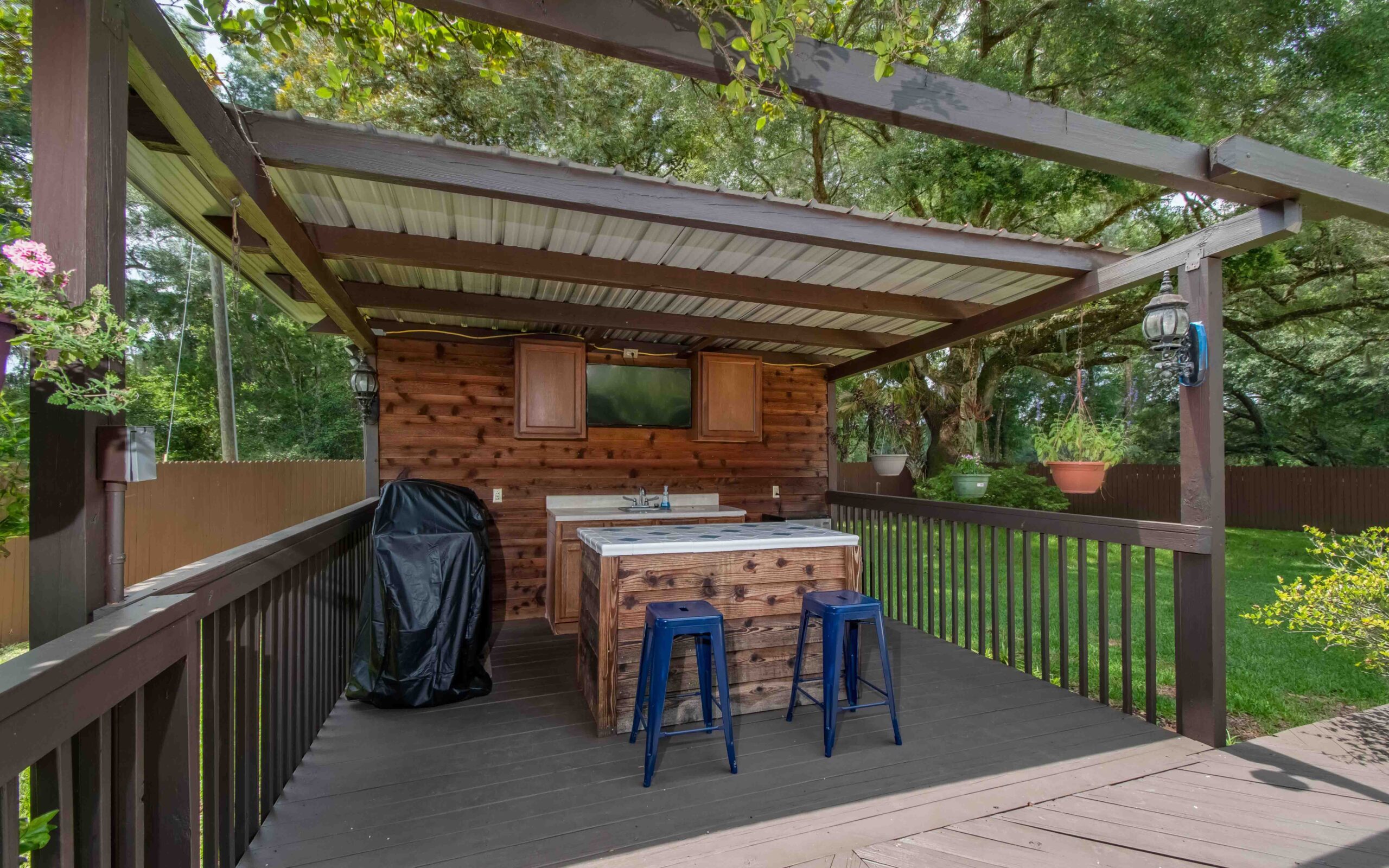 Outdoor kitchen area at Webster Training Center in Ocala, Florida
